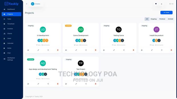 Project Management - main view