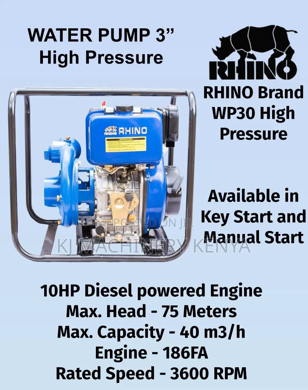 Rhino Water Pump 3" 667litres Per Minute
