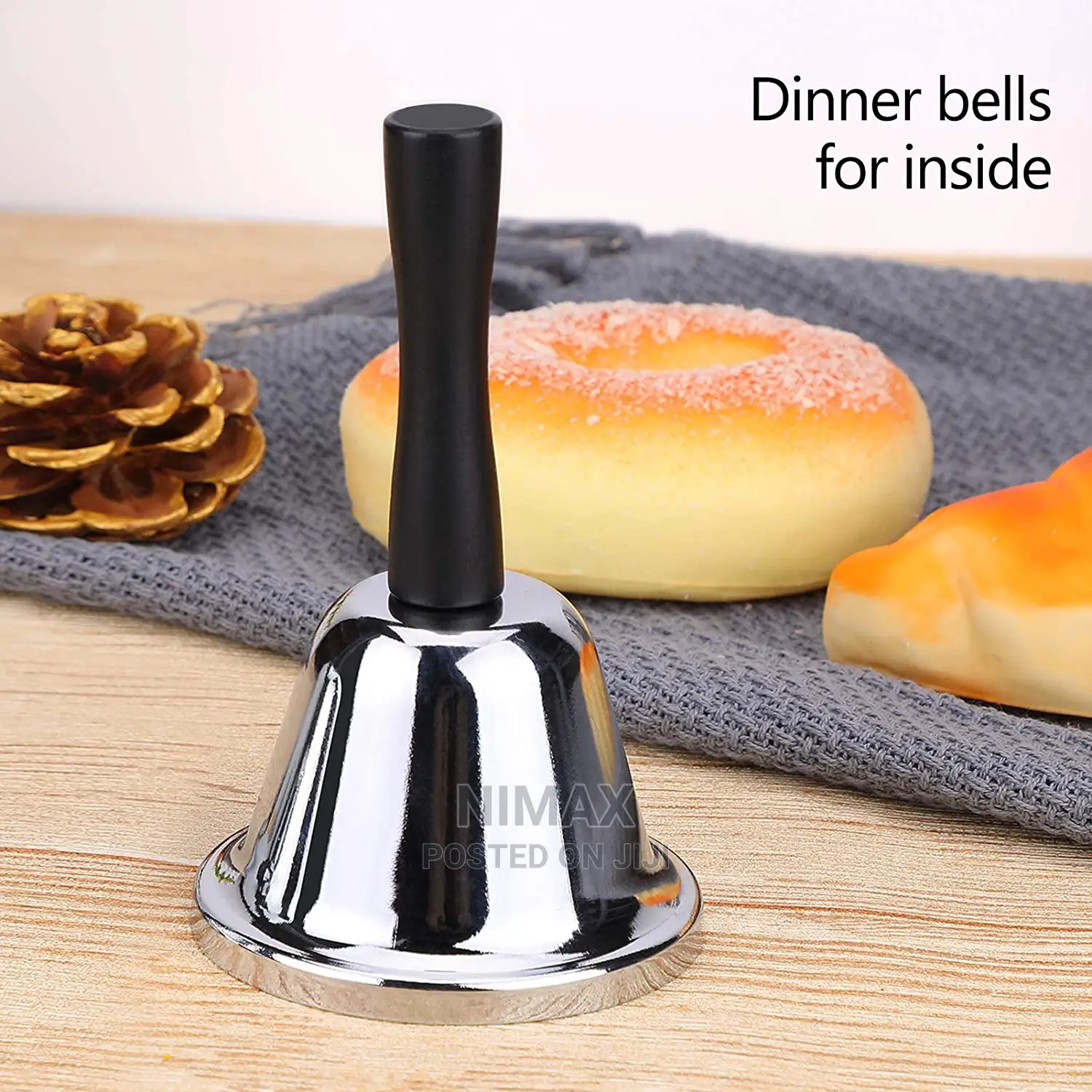 Loud Hand Bell, Silver Steel Hand Bells