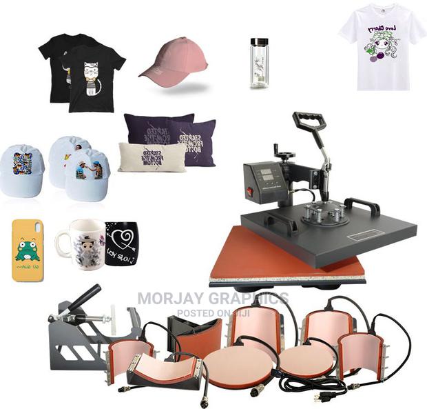 Combo Customized T-Shirt,Mugs, Plates 8in1 Heatpress Machine