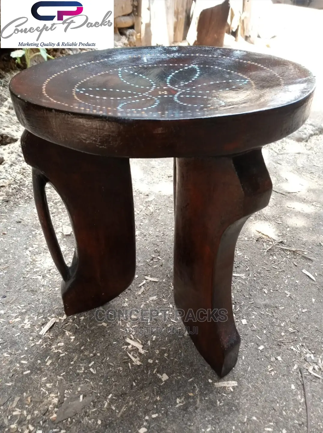 Kenyan Cultural Handcrafted Stool / Masaai Stool