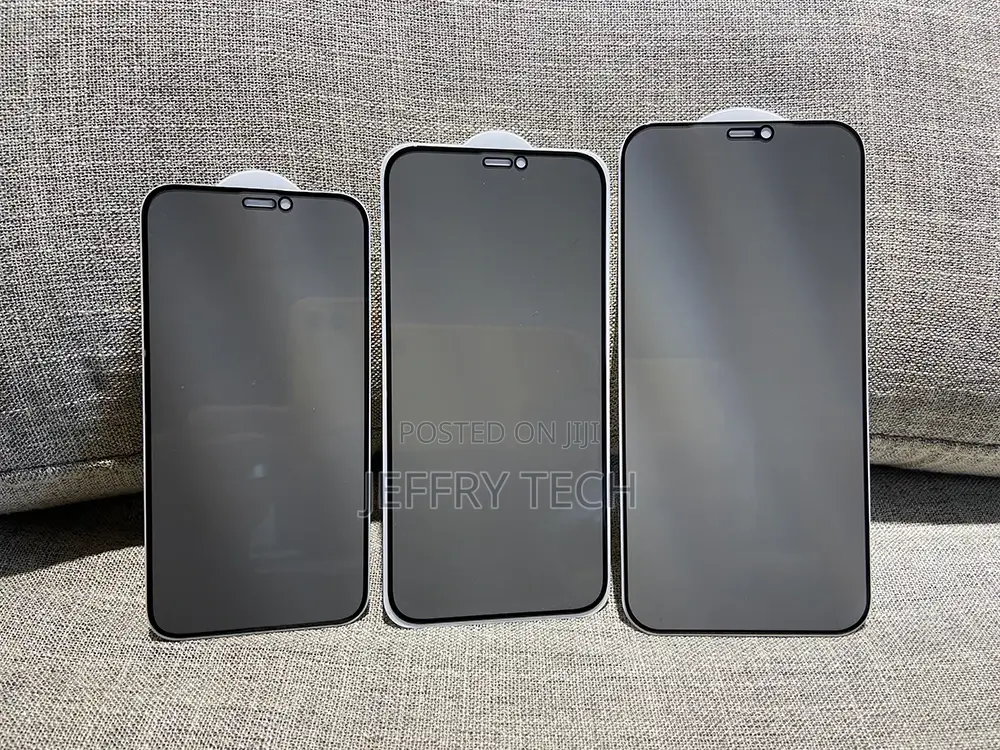 iPhone 12 Pro Max Anti Peeping Tempered Glass Full Coverage