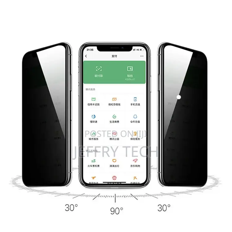 Anti Peeping Tempered Glass for iPhone 12 X XS Max XR Airba