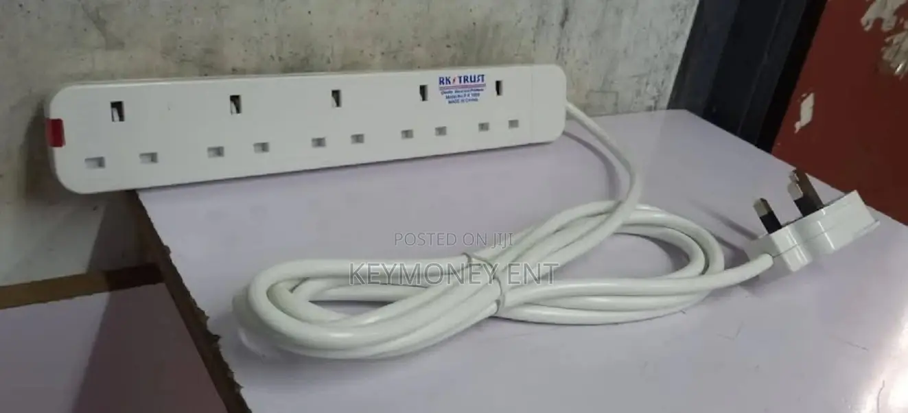 5 Way High Quality Power Extension 3m