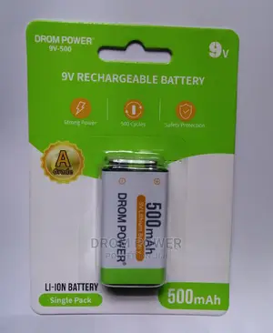 Drom Rechargable 9V Batteries