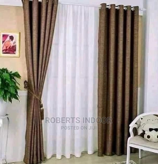 Brown Linen Curtain