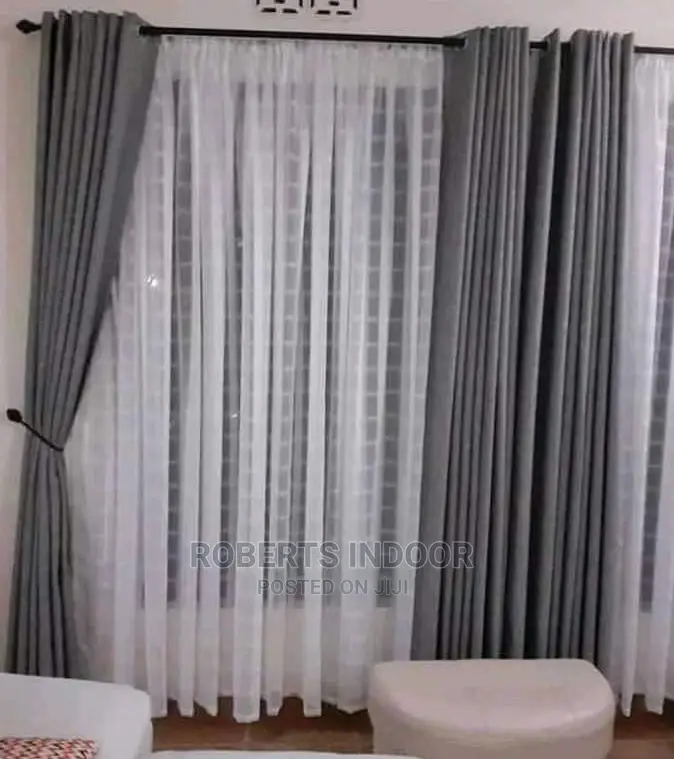 Grey Linen Curtain