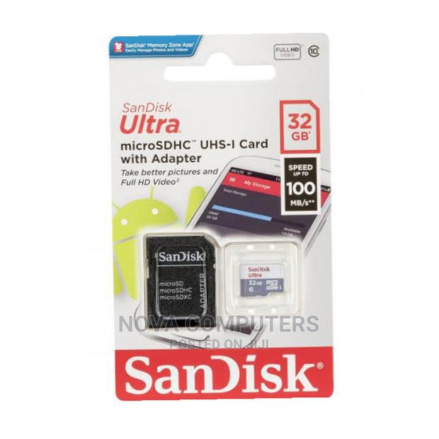 Sandisk Microsd CLASS 10 100MBPS 32GB With Adapter - main view
