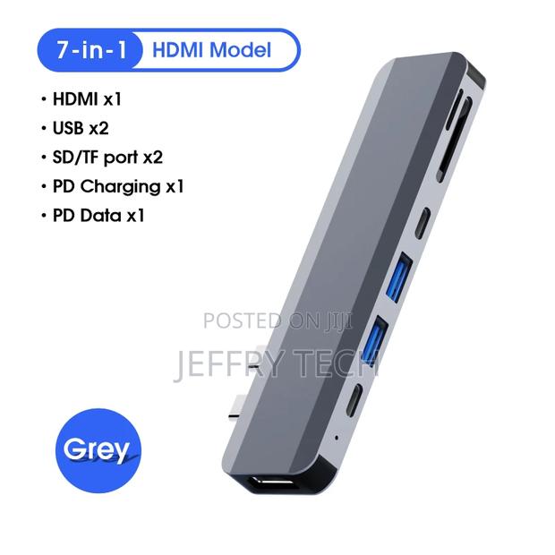 Multifunction USB C Hub 7 in 1 for Macbook Pro Hub USB With