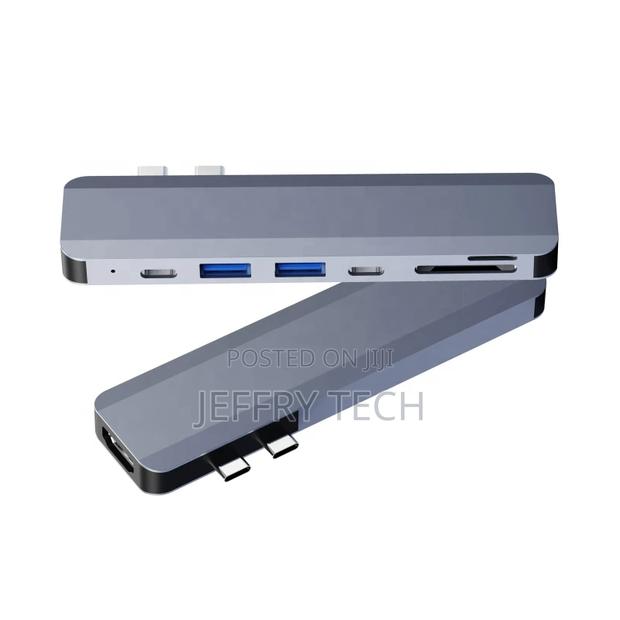 Multifunction USB C Hub 7 in 1 for Macbook Pro Hub USB With - thumbnail 4