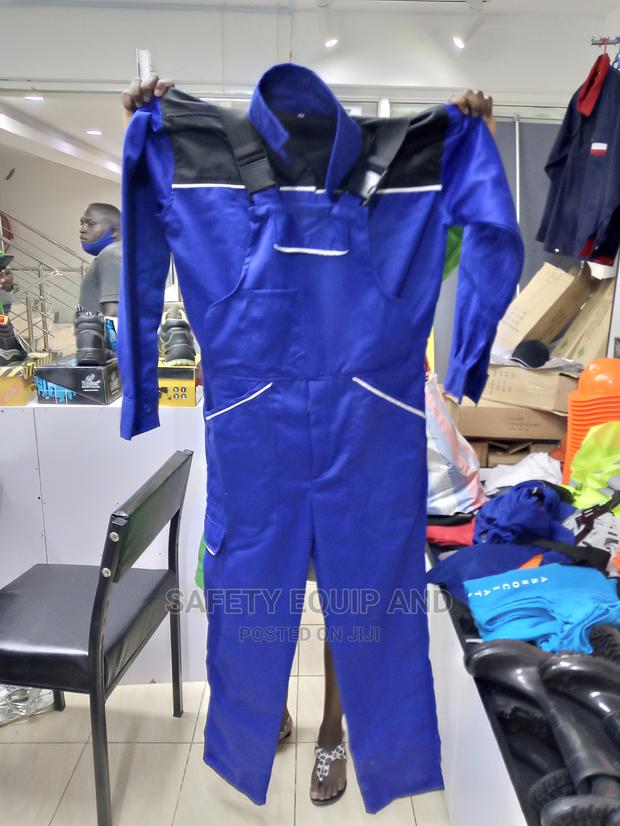 Safety Overalls With Suspenders-Blue