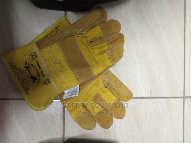 Gloves-Yellow Double Stitched-Pure Leather - main view