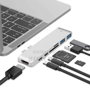 7 in 1 Type C Docking Hub to HDTV PD Data Charging USB Hub F