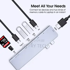 Macbook Pro USB Hub 7 in 1 USB Type C Hub 4K HDTV SD TF Card
