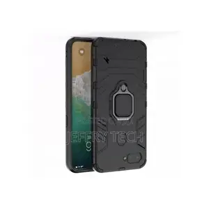 Cover Iron Man With Metal Ring for Oppo A12 - Black