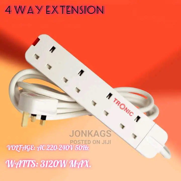 Tronic 4 Way 220-240v Extension Sock
