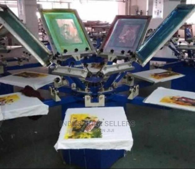 Authentic 6colour 6station Screen Printing Machine - main view