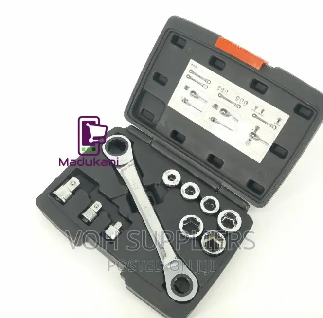 10PCS 16-In-1 Ratchet Wrench Spanner Set