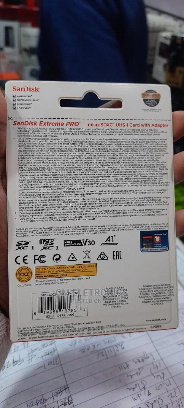 Sandisk Extreme Pro 256gb Memory Card. - thumbnail 3