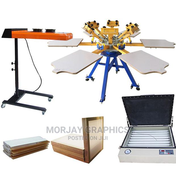 6 Color 6 Station, Flash Dryer Uv Exposure Unit