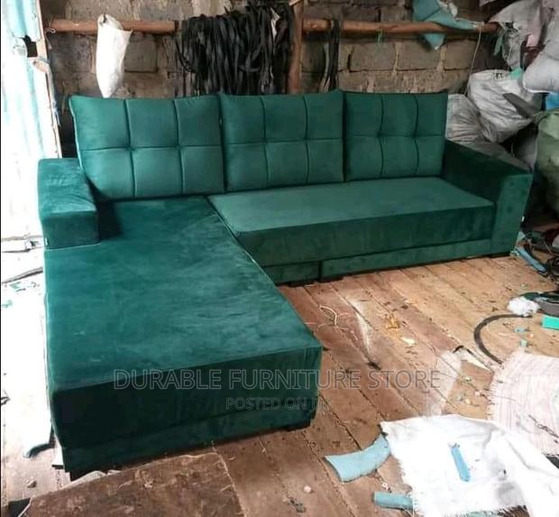 L Shape Sofa With Spring Coushions