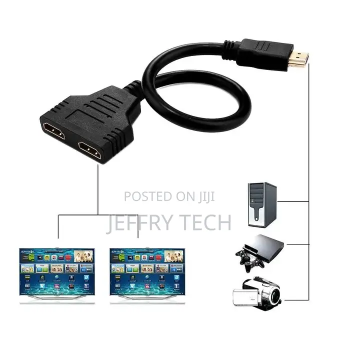 30cm HDMI Male to Dual HDMI Female 1.4 Version Cable Connec