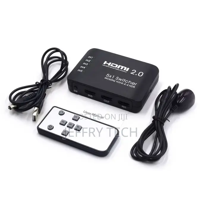 AYS-51V20 HDMI 2.0 5x1 4K Ultra HD Switch Splitter(Black)