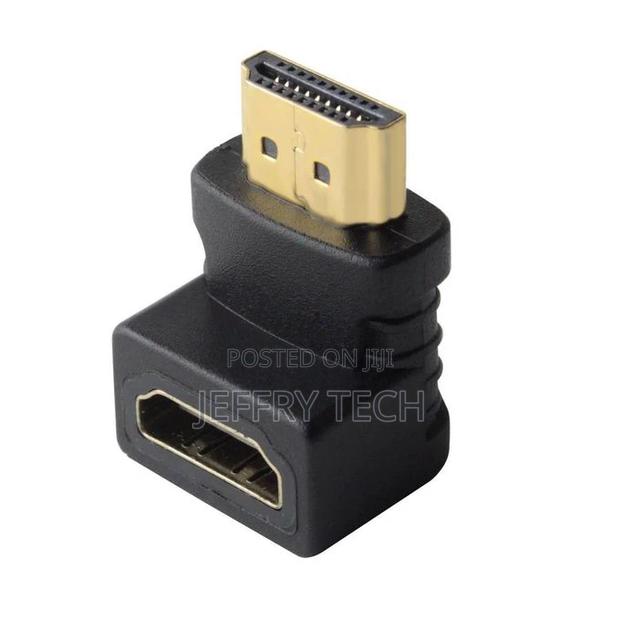 HDMI 19pin Male to HDMI 19pin Female 90-Degree Angle Adaptor