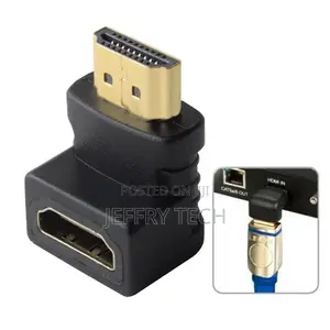 HDMI 19pin Male to HDMI 19pin Female 90-Degree Angle Adaptor