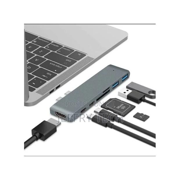 7 in 1 USB Hub Type-C Adapter 4K HDMI for Macbook Pro - thumbnail 3