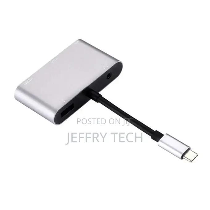 Neutral 5 in 1 USB C to HDMI 4K VGA Adapter With 3.5 Jack US