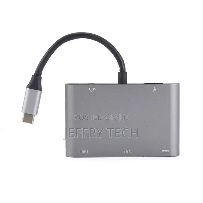 Neutral 5 in 1 USB C to HDMI 4K VGA Adapter With 3.5 Jack US