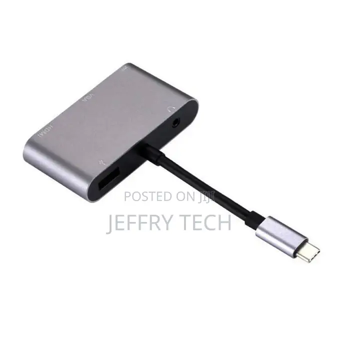 Neutral 5 in 1 USB C to HDMI 4K VGA Adapter With 3.5 Jack US
