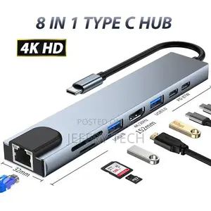 Hub Usb C 3 to Hdmi-Compatible PD Charge 8 Ports Dock Statio