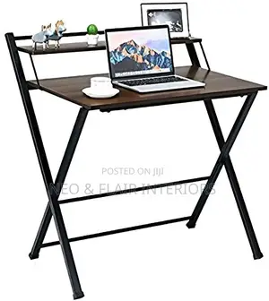 Shelved Foldable Desk