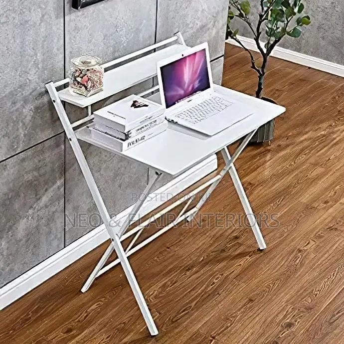 Shelved Foldable Desk