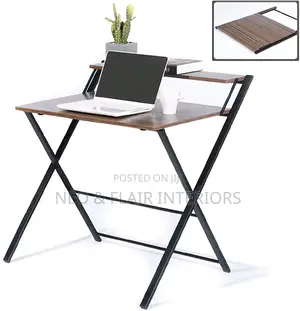 Shelved Foldable Desk
