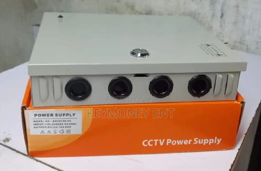 Closed Power Supply With Fuse for 8 Cctv Cameras