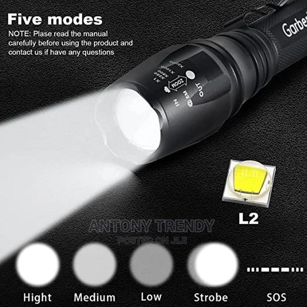 FULL FLASHLIGHT KIT: 1 Super Bright Tactical LED Flashlight - thumbnail 2