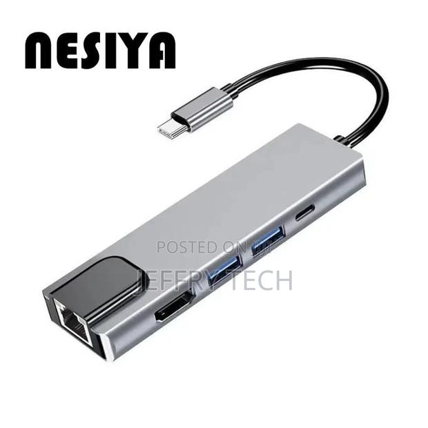 USB C Hub Multiport Adapter With 1000M RJ45 Gigabit Ethernet - thumbnail 5