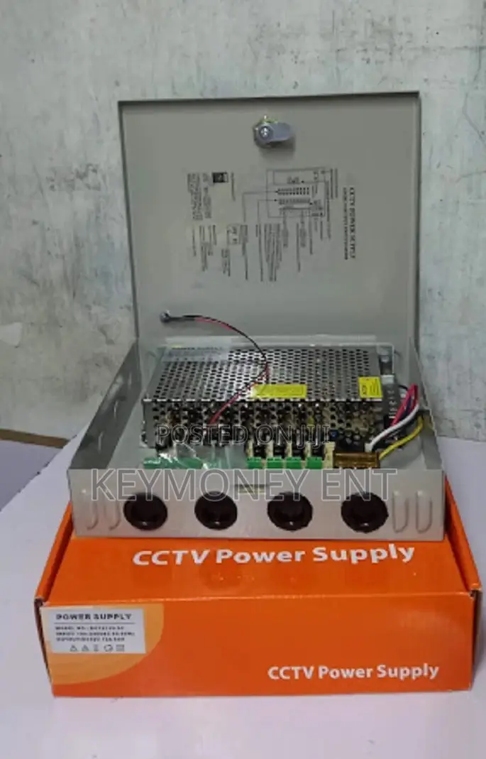 Power Supply Unit for 8 Cctv Cameras 12v 10amperes Fused