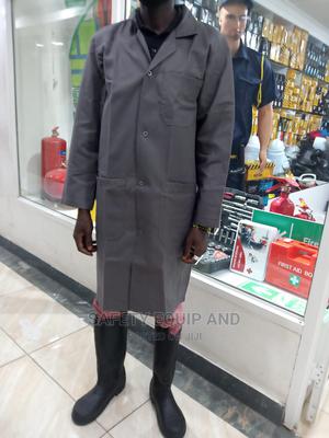 Grey Slitted Industrial Dust Coat - thumbnail 2