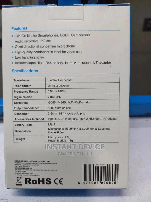 Lavalier Microphone Compatible With Smartphones - thumbnail 2