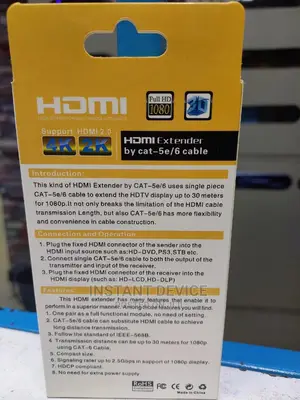 HDMI 30m Extender Over Cat 6 Cable