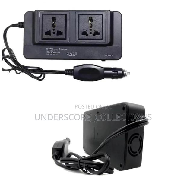 Car Inverter Dc to Ac. 2 Ac Outlets 4 Usb Ports Charger