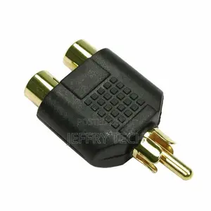 1 to 2 Rca Phono Audio Video Splitter Adapter Gold UK