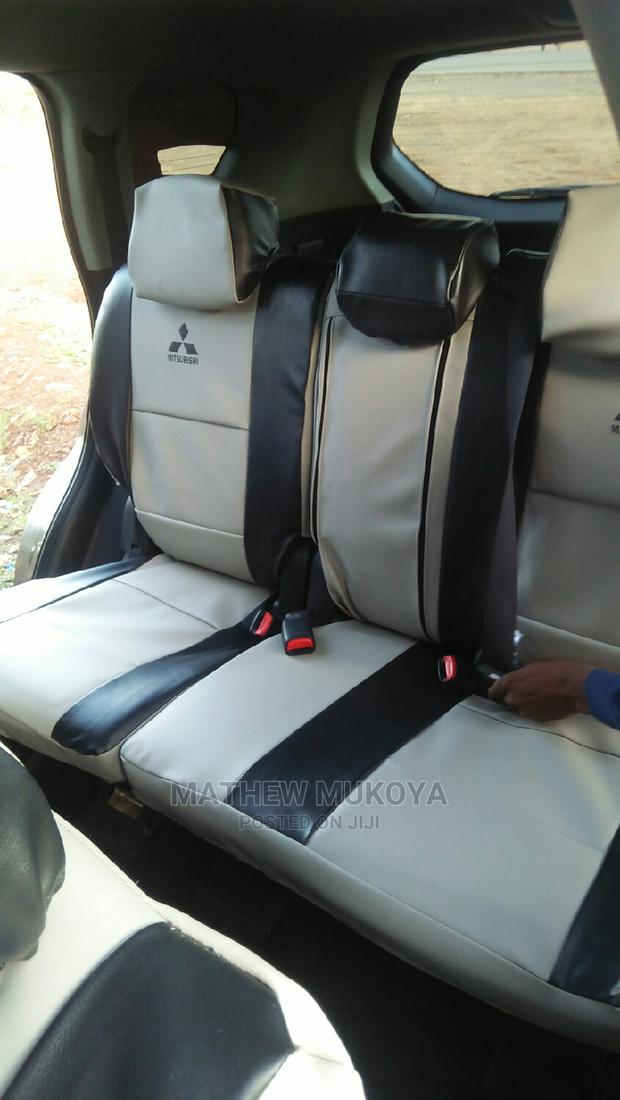 Black /Silver Mitsubishi Car Seat Covers - thumbnail 2