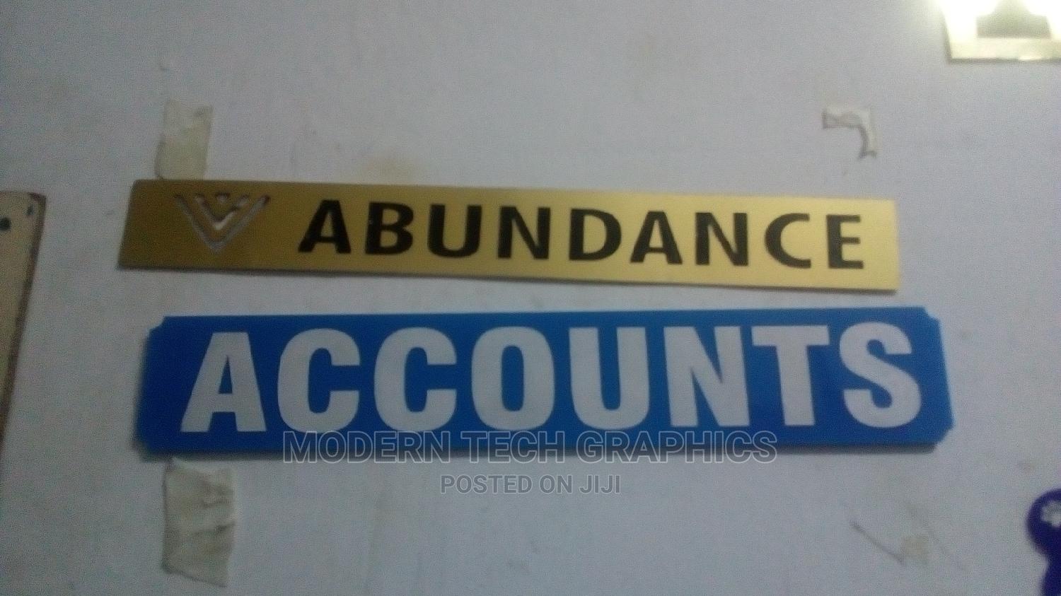 Engraved Labels in Nairobi Central Printing Services, Modern Tech