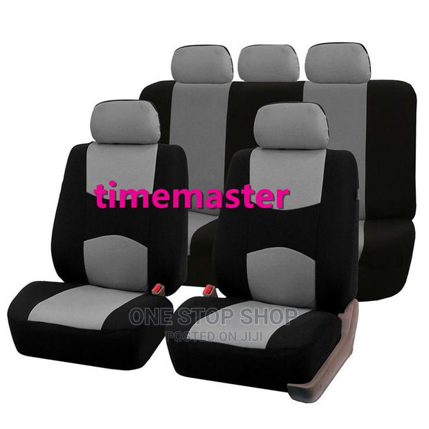 Grey Black Soft Fabric Seat Cover - main view