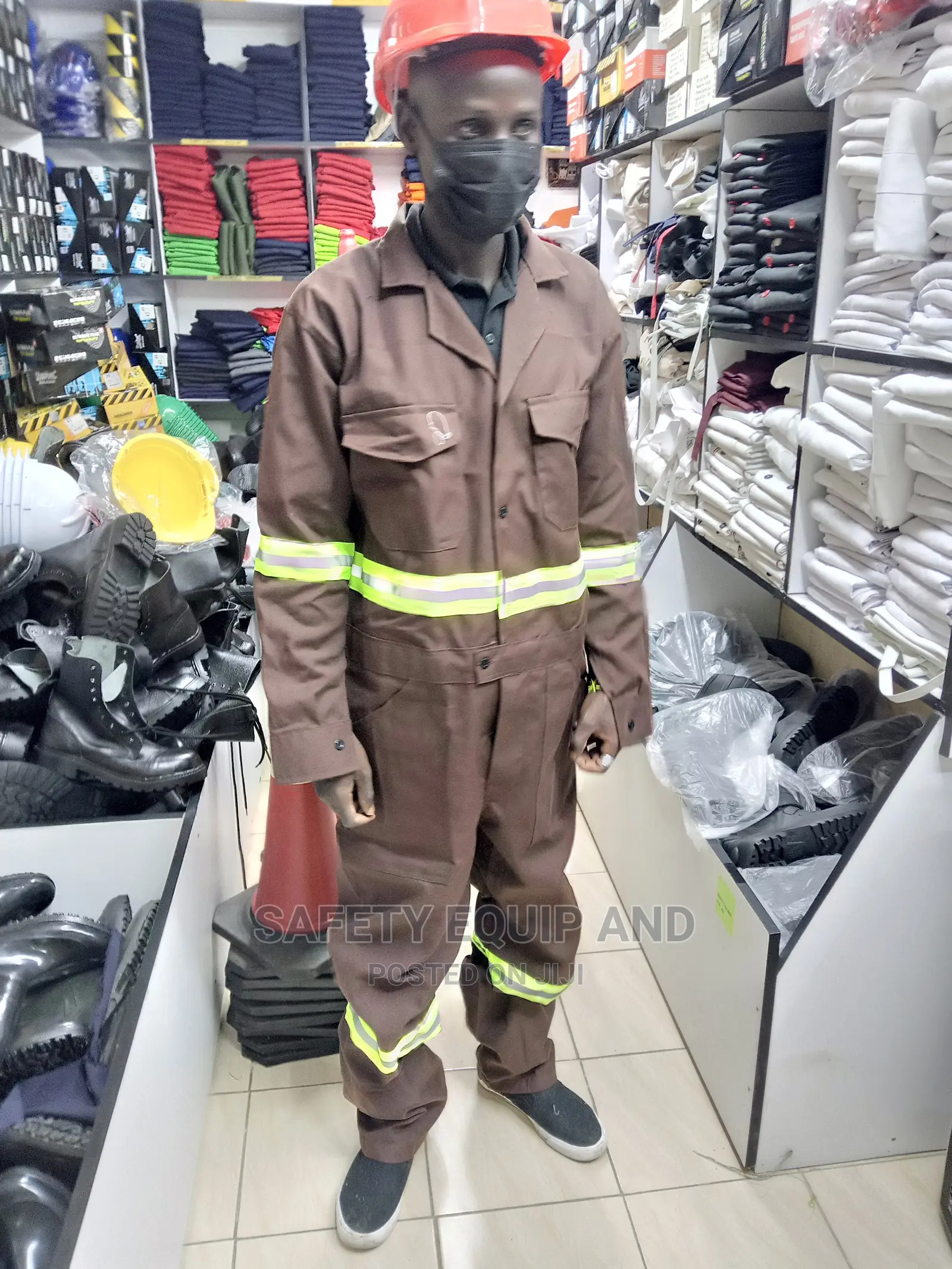 Safety Farm Work Uniforms-Brown Color Overalls